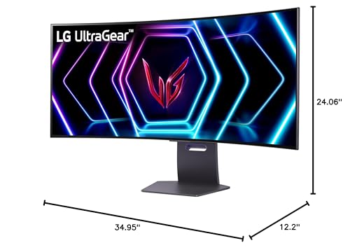LG 39GS95QE Ultragear OLED Curved Gaming Monitor 39-Inch WQHD 800R 240Hz 0.03ms DisplayHDR True Black 400 AMD FreeSync Premium Pro NVIDIA G-Sync HDMI 2.1 DisplayPort Tilt/Height/Swivel Stand - Black additional view