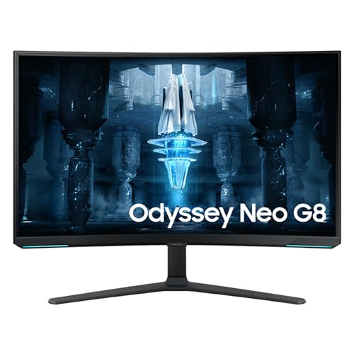 Samsung 32 Odyssey Neo G8 (G85NB) 4K UHD 240Hz 1ms G-Sync 1000R Curved Gaming Monitor, Quantum HDR2000, AMD FreeSync Pre