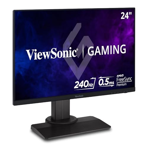 ViewSonic XG2431 24 Inch 1080p Gaming Monitor with 240Hz, 0.5ms, FreeSync Premium, NVIDIA G-Sync Compatible, Advanced Er