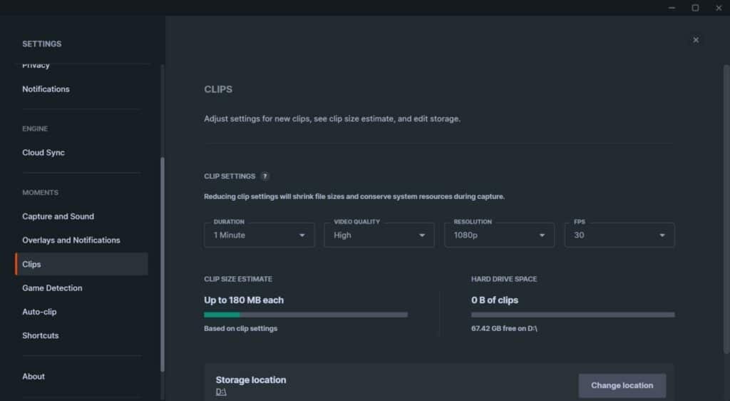 customize clip options